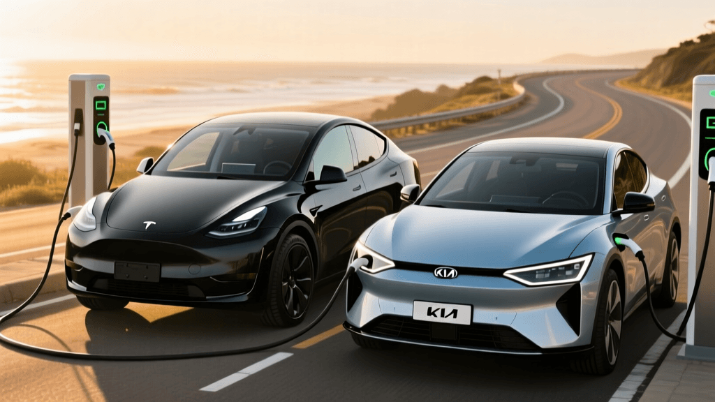 Real-World Test: Tesla Model Y vs Kia EV6 Range & Charging
