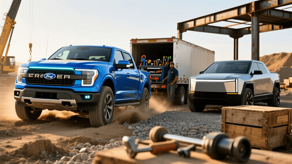 F-150 Lightning vs Rivian R1T: Work Truck Data Test