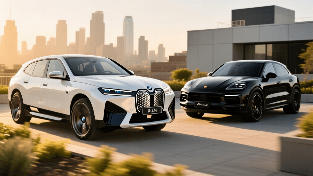 BMW X5 xDrive50e vs Porsche Cayenne E-Hybrid Showdown